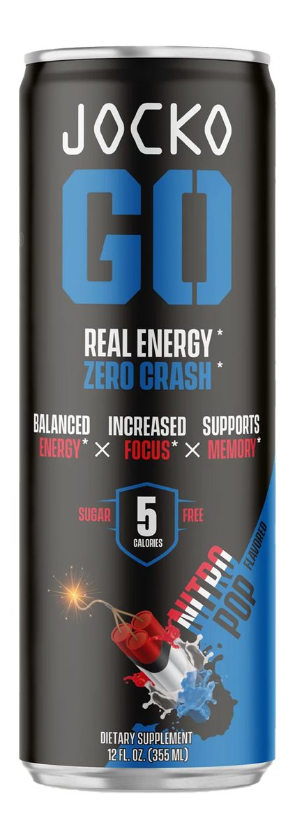 Jocko Fuel 29777 Nitro Pop Energy Drinks 12oz 12 Pack