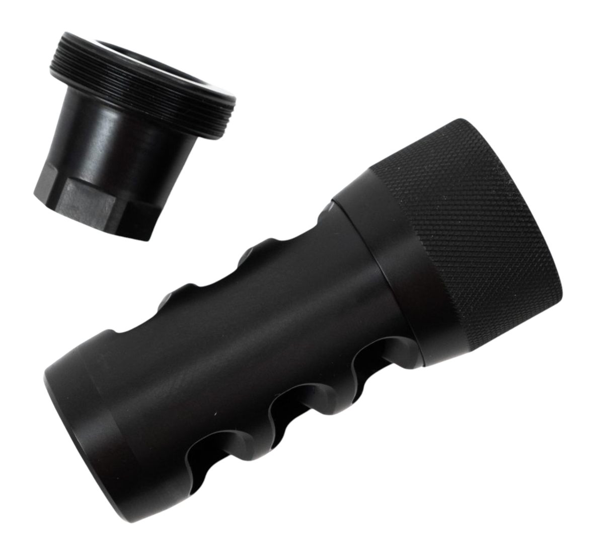 Area 419 Hellfire Self Timing Muzzle Brake 7mm/30cal Black Nitride 1/2-28