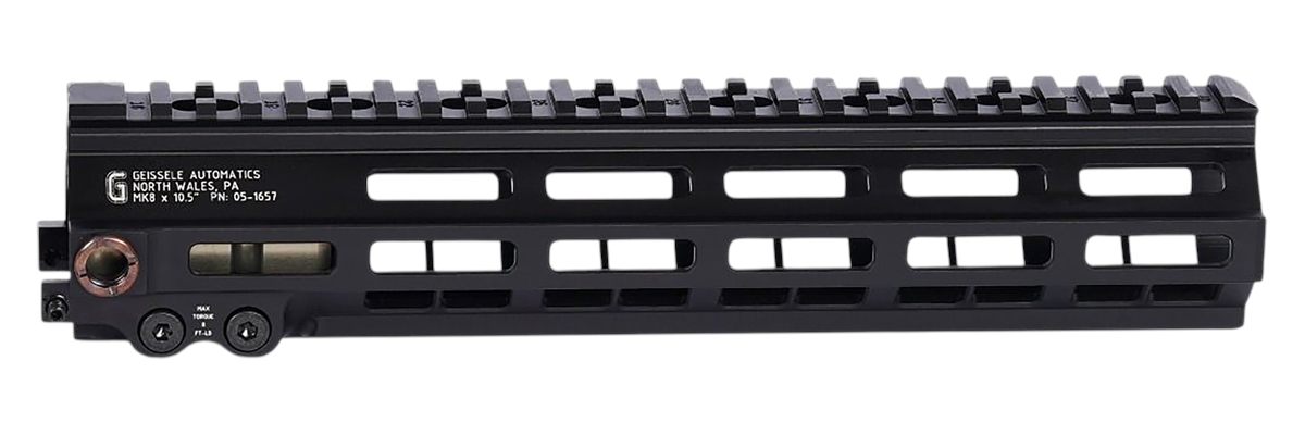 Geissele Automatics 051657B Super Modular Rail MK8 Black Aluminum 10.50in L