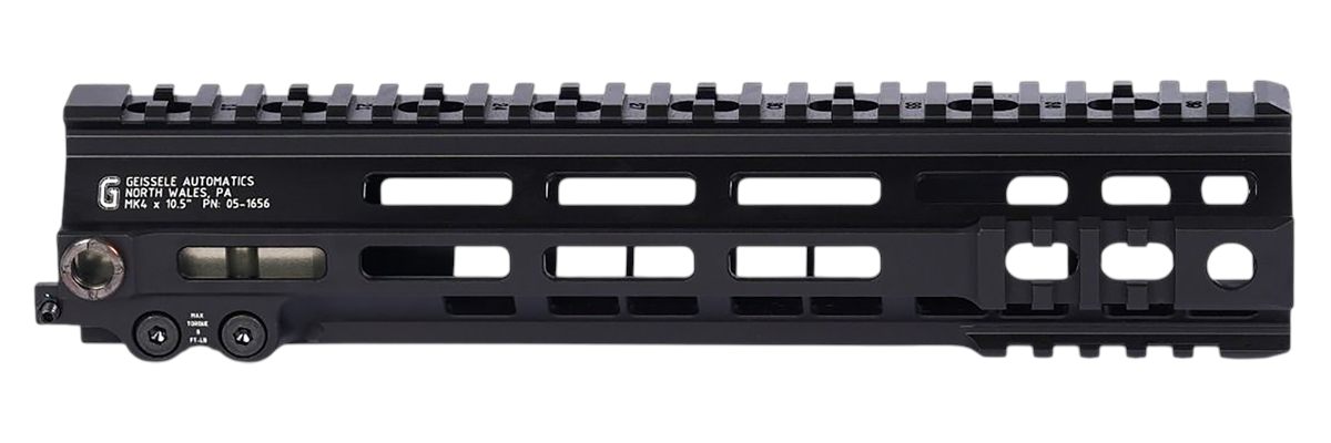 Geissele Automatics 051656B Super Modular Rail Mk4 Black Aluminum 10.50in L