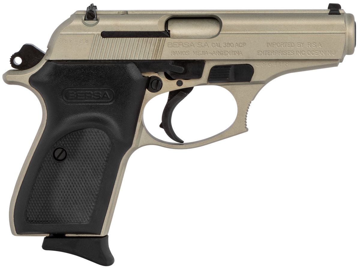 Bersa USA T380NKL8 Thunder Micro-Compact 380 ACP 8+1, 3.50in Satin Nickel S view 2