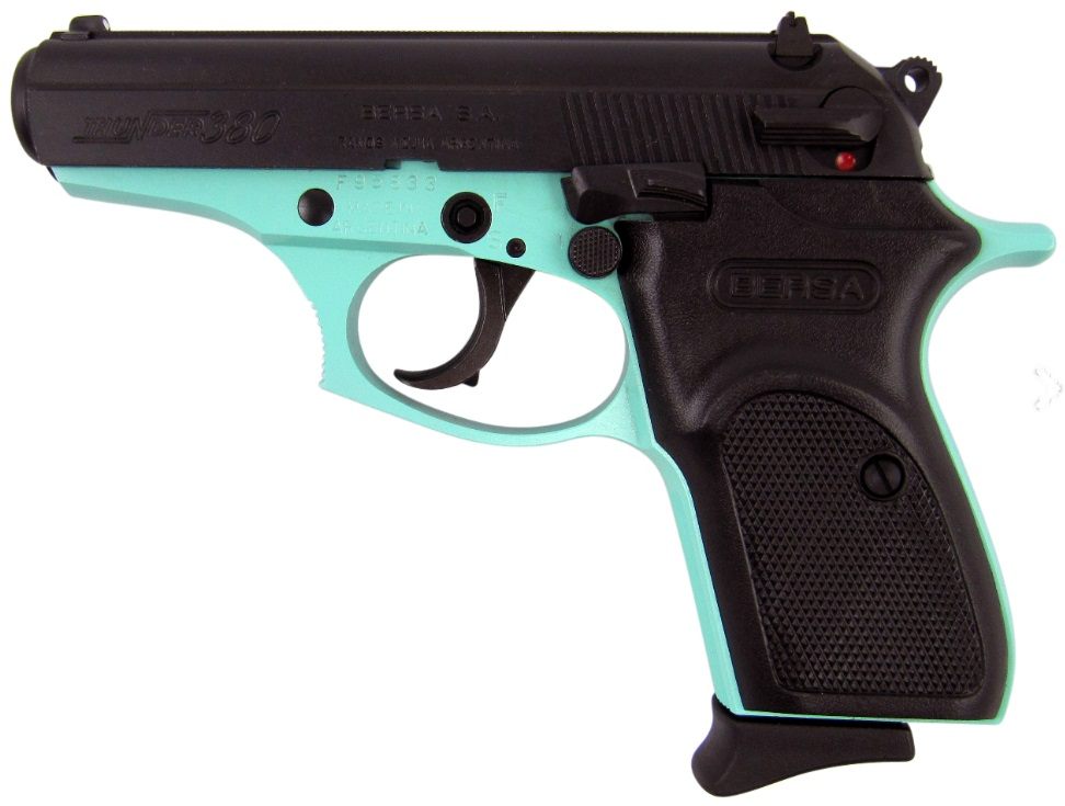 Bersa T380BLM8 Thunder Micro-Compact 380 ACP 8+1, 3.50in Robin Egg Blue Cer view 2