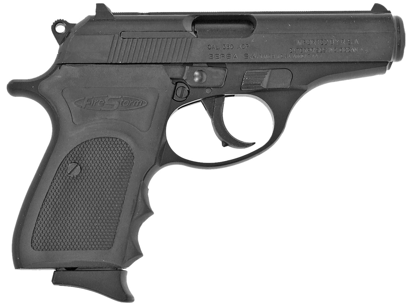 Bersa FS380M Firestorm CA Compliant Micro-Compact 380 ACP 7+1, 3.50in Black