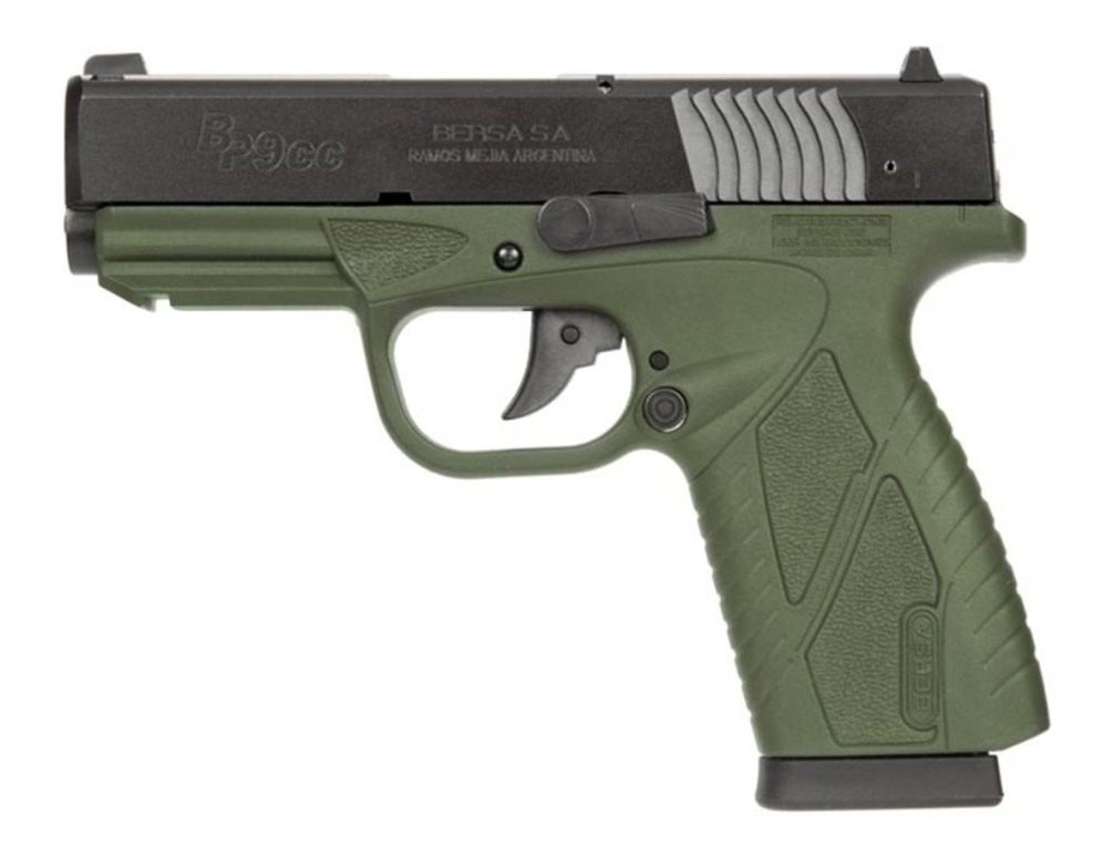 Bersa Bpcc 9mm Luger 8rd Magazine 3.3in Barrel OD Green