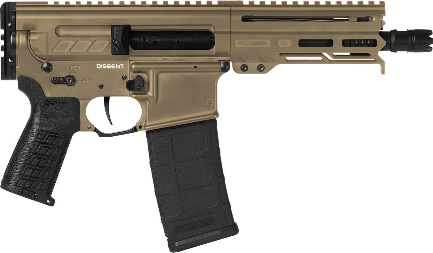 CMMG 30A0E33CT Dissent MK4 300 Blackout 30+1 6.50in, Coyote Tan Cerakote Re