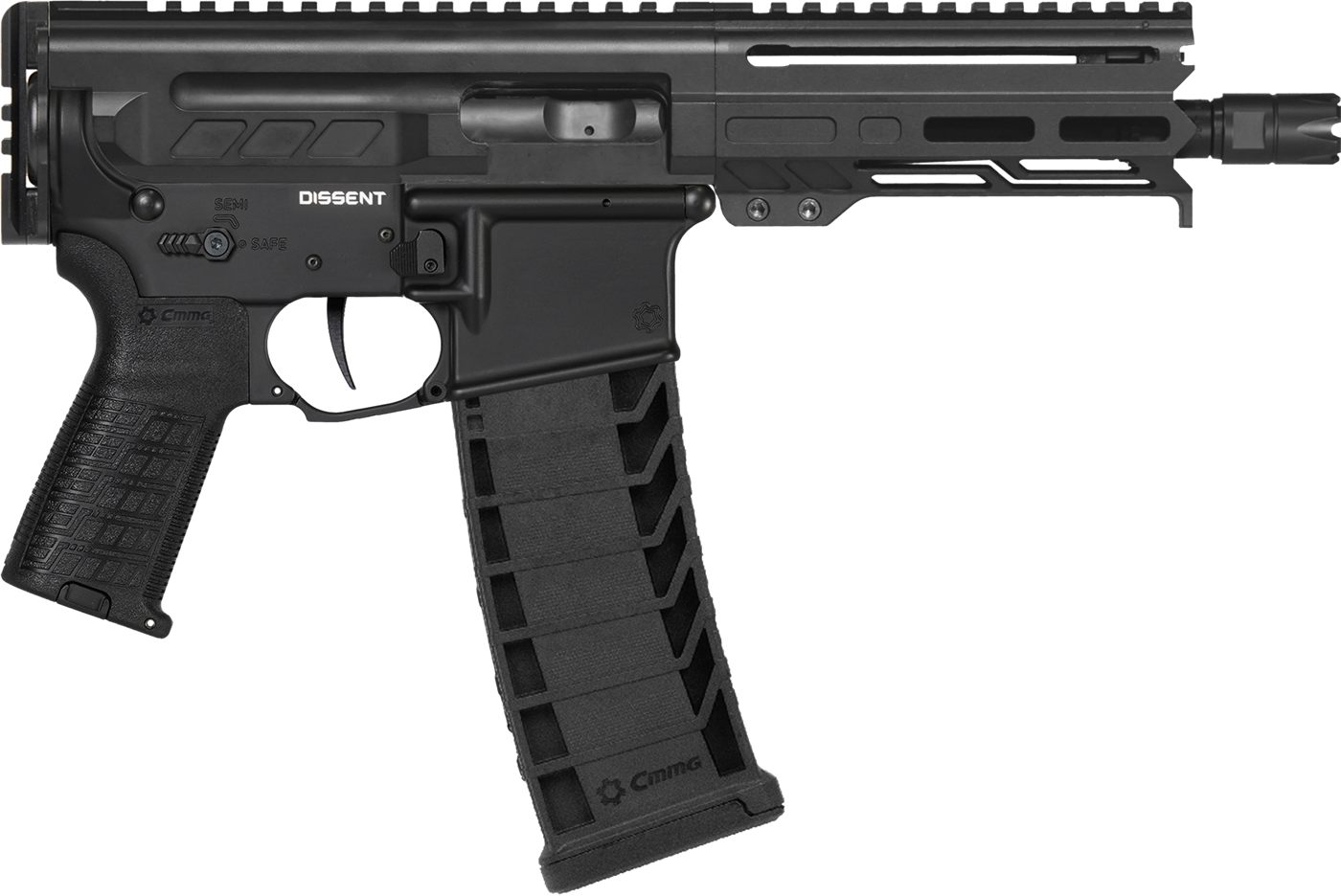 CMMG 94A6867AB Dissent MK4 9mm Luger 33+1 6.50in, Black, Picatinny Brace Ad
