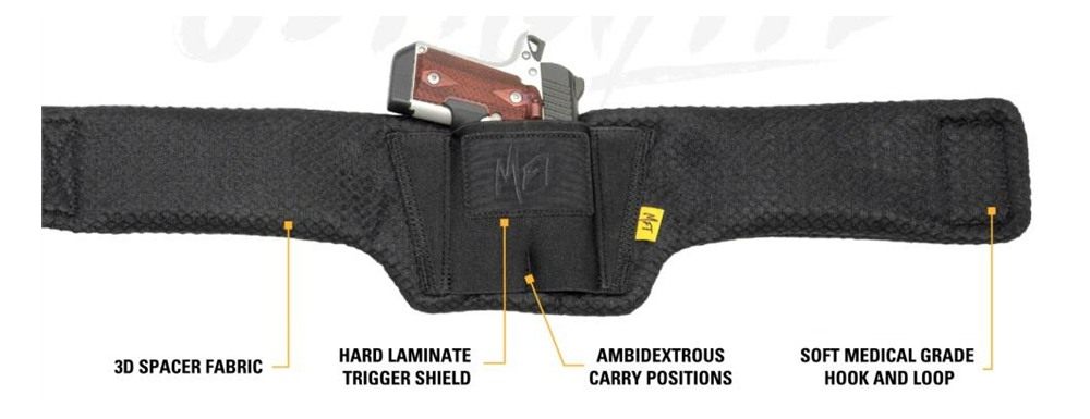 Mission First Tactical Ultralite Belly Band Holster Sage Green Ambi view 2