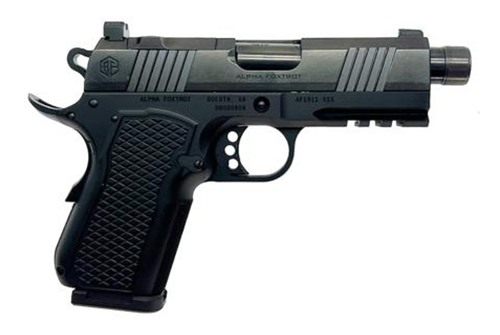 Alpha Foxtrot AF1911 S15 Polished Handgun 9mm Luger 15rd Magazine 3.5in Thr view 2