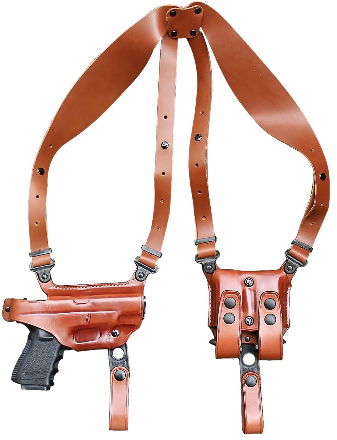 1791 Gunleather NSS2.4CBRHR Optic Ready Shoulder Horizontal Brown Fits Sig