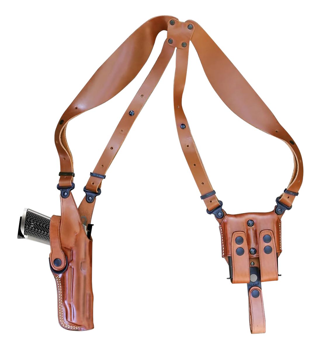 1791 Gunleather NSS2.4CBRVR Optic Ready Shoulder Vertical Brown Fits Sig P3
