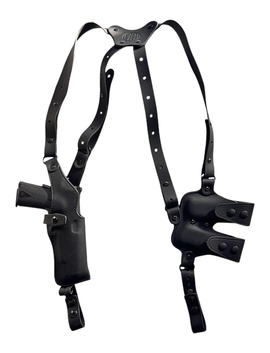 1791 Gunleather NSS2.1SBLVR Optic Ready Shoulder Vertical Black Fits Glock