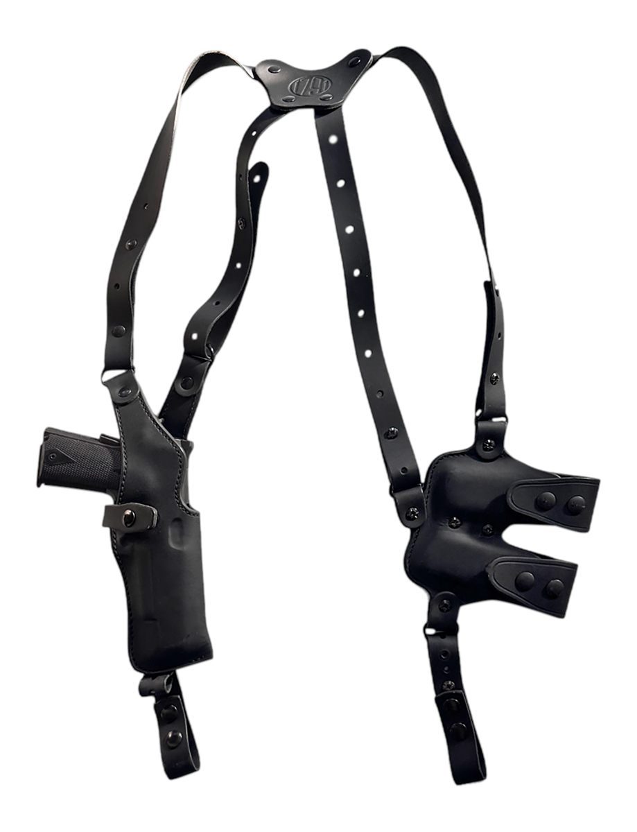 1791 Gunleather NSS2.4SBLVR Optic Ready Shoulder Vertical Black Fits Sig P3