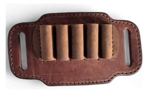 1791 Gunleather HNTABS12BRWA Ammo Belt Slide Brown Leather 12 Gauge view 2