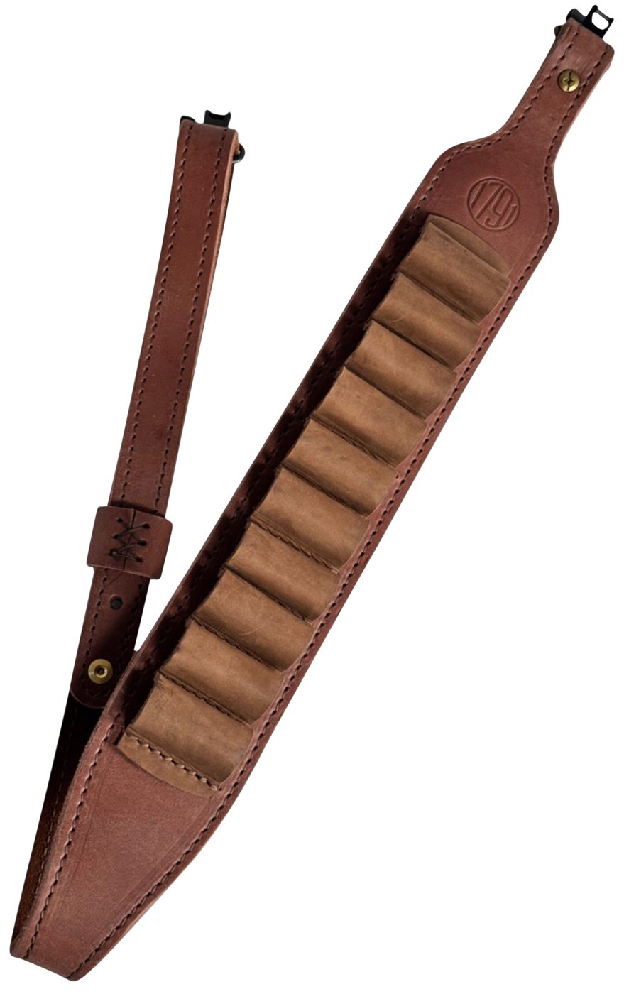 1791 Gunleather HNTAS12BRWA Hunt Ammo Sling Oiled Brown Leather 32in to 37i