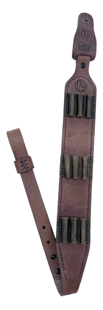 1791 Gunleather HNTASMRBRWA Hunt Ammo Sling Oiled Brown Leather 32in to 37i