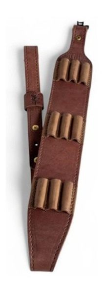 1791 Gunleather HNTASMRBRWA Hunt Ammo Sling Oiled Brown Leather 32in to 37i view 2