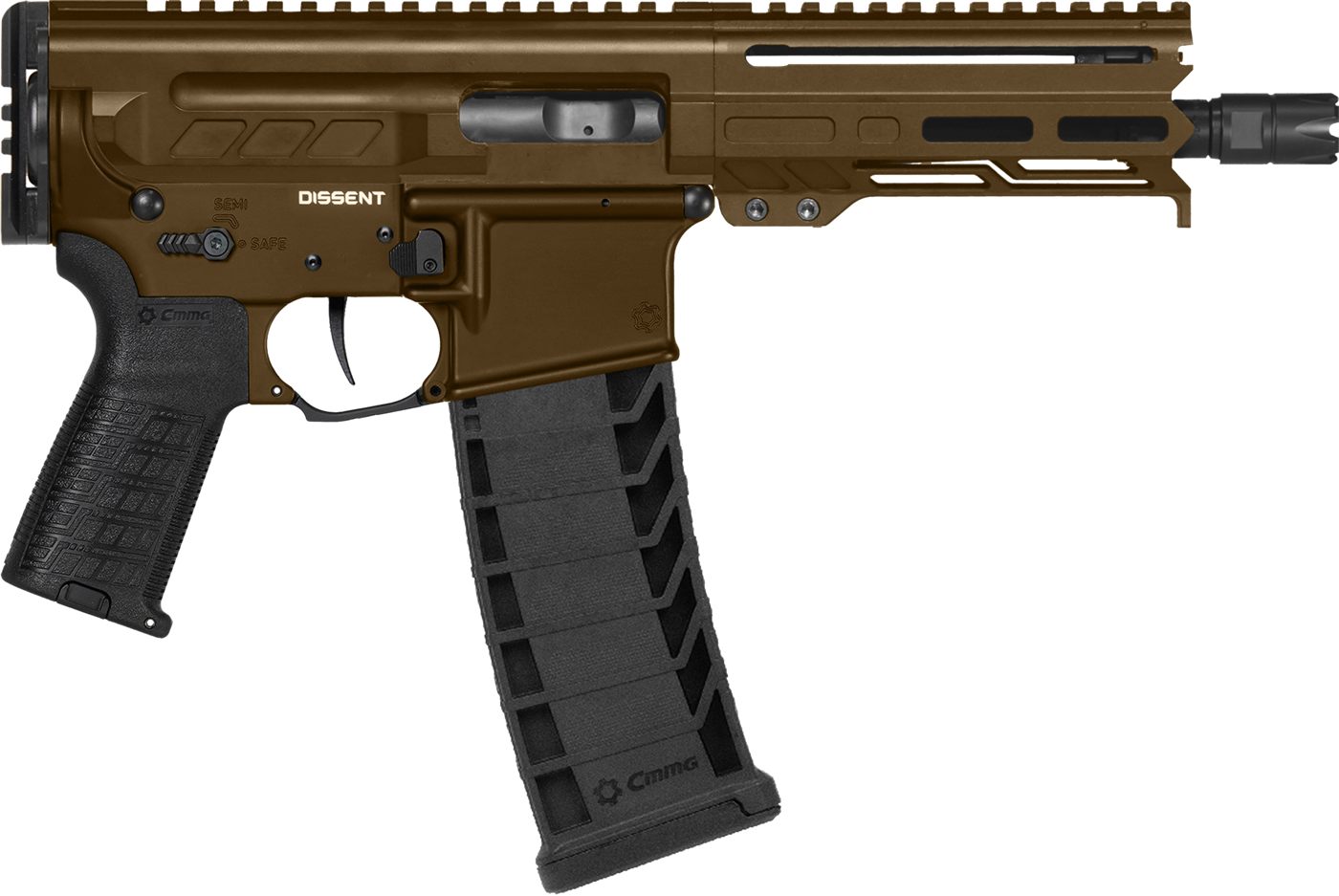 CMMG 94A6867MB Dissent MK4 9mm Luger 33+1 6.50in, Midnight Bronze Rec, Pica