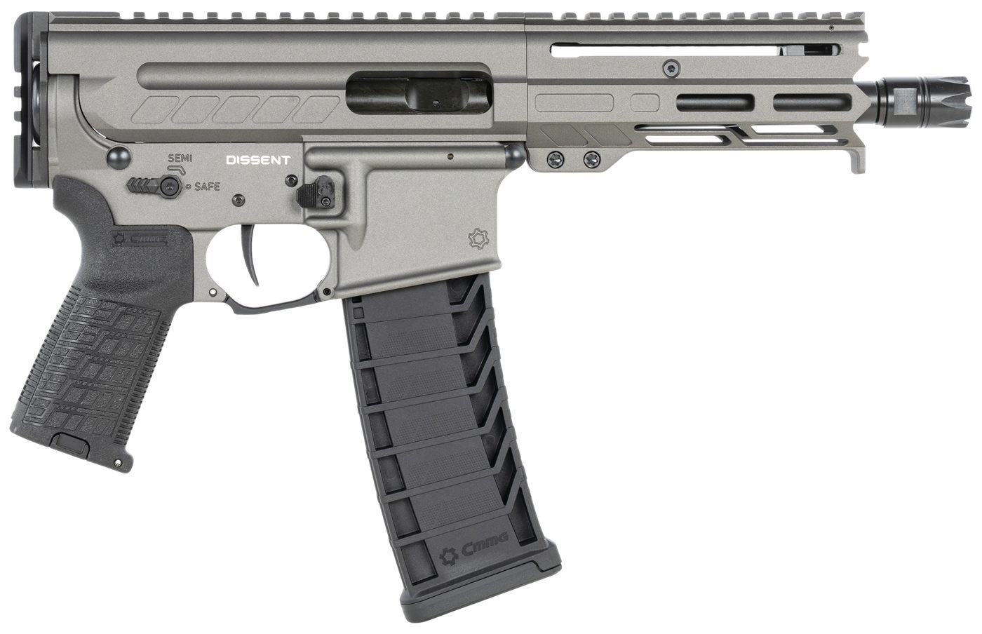 CMMG 94A6867TNG Dissent MK4 9mm Luger 33+1 6.50in, Tungsten Gray Rec, Picat