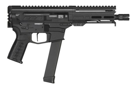 CMMG 99A68A2AB Dissent Mkgs 9mm Luger 33+1 6.50in, Black, Picatinny Brace A view 2