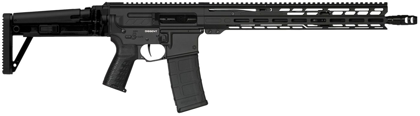 CMMG 55A1A0BAB Dissent MK47 5.56x45mm Nato 30+1 (2) 16.10in, Black Armor, S