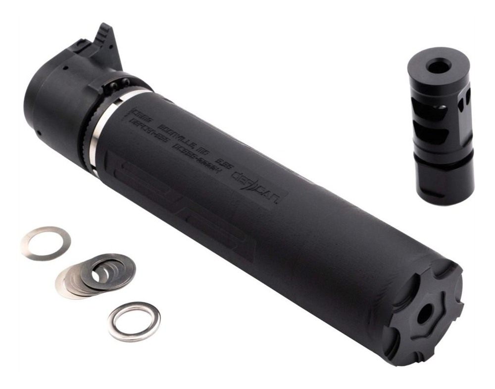 CMMG Defcan 556 Direct Thread Suppressor 1-3/8x24 Black with 1/2x28 Muzzle