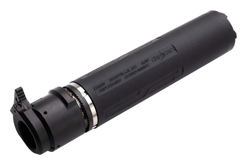 CMMG Defcan 556 Direct Thread Suppressor 1-3/8x24 Black with 1/2x28 Muzzle view 2
