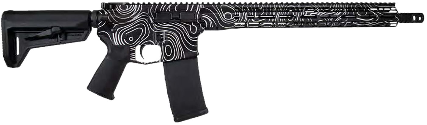 Shark Coast Tactical Black Topography Rifle 5.56mm 30rd Magazine 16in Barre