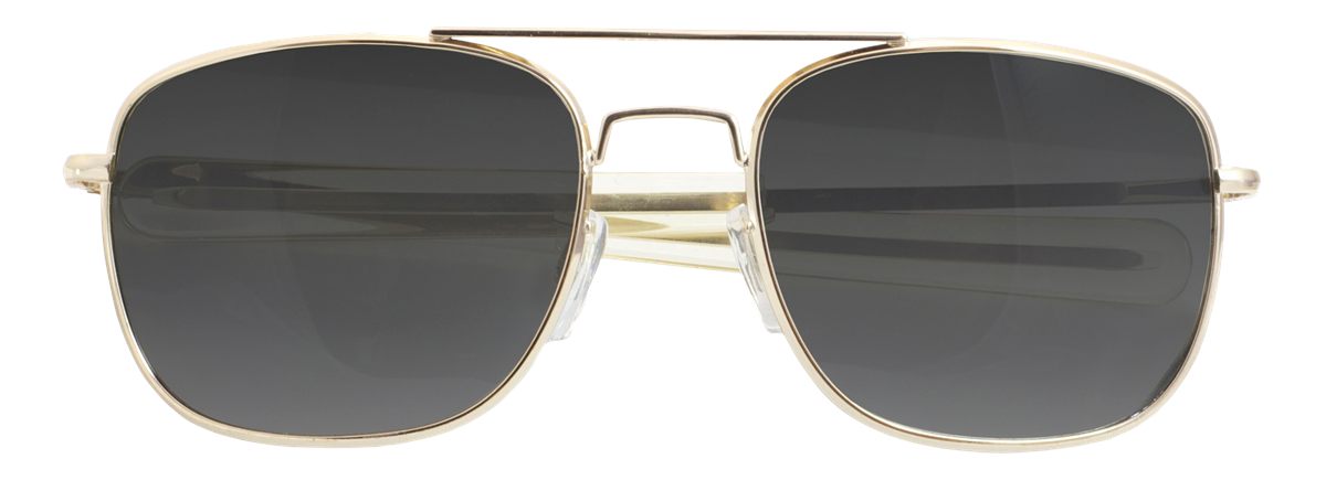 Campco Humvee Pilot Sunglasses - Polarized Aviator Bayonette, Gray Lens