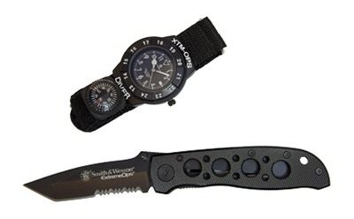 Caliber Gourmet CBG S W Extreme OPS Knife/Watch BLK