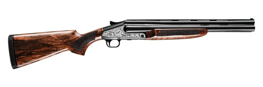 ATI ATIGKOF123B18 3B  12 Gauge 3.50" 3 Shot 18" Black Vent Rib Barrel, Black Receiver,  Wood Stock