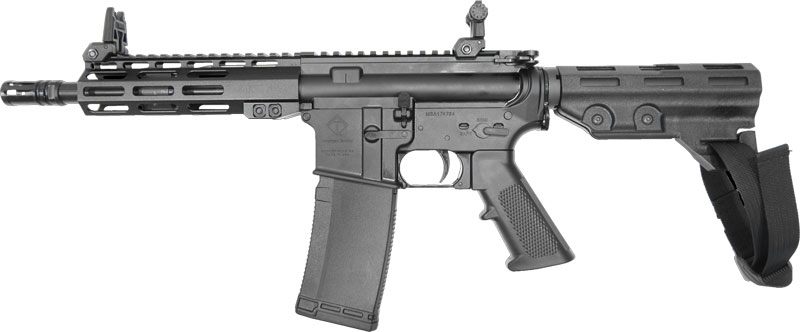 ATI Milsport 300BLK Pistol 8.5in Barrel, 7in MLOK, Flip UP Sights, Brace, 1 view 3