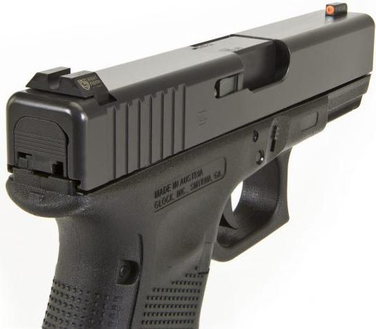 Night Fision Tritium Sight Set Compatible with Glock 42/43/43X, Orange Fron view 2