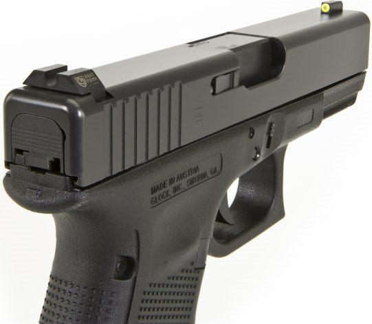 Night Fision Tritium Sight Set Compatible with Glock 42/43/43X, Yellow Fron view 2