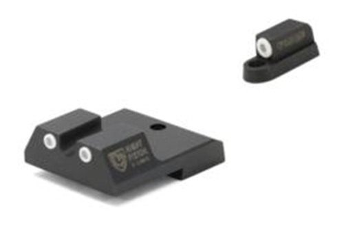 Night Fision Tritium Sight Set for CZ USA P-10 C/F - White Front Ring, Squa view 2