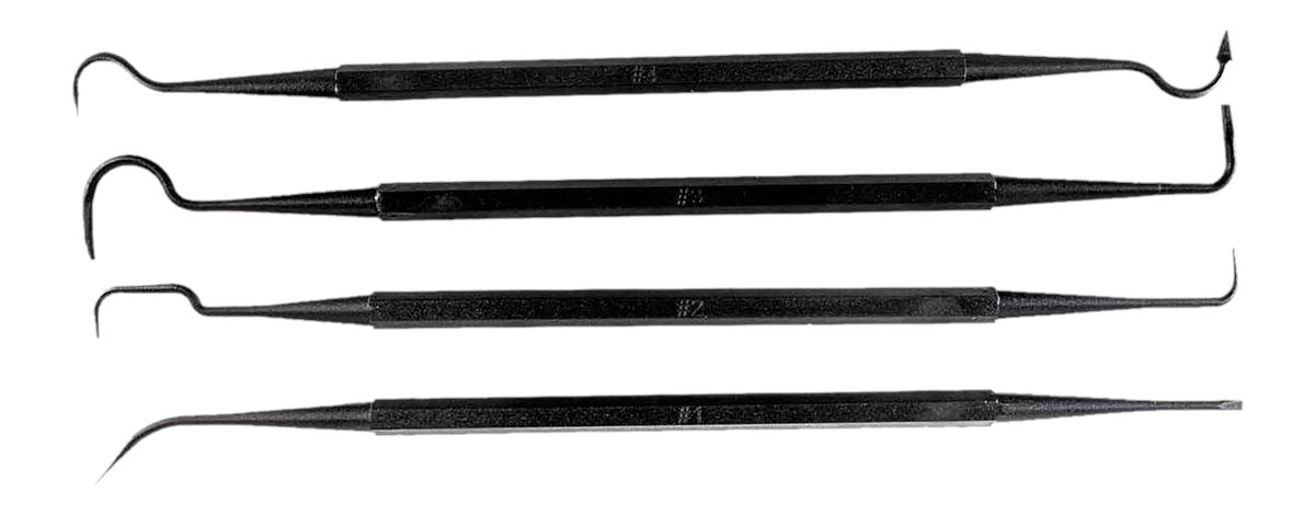 Tapco TAP22015 Gun Pick Tool Set Black Cleaning 4 Pack