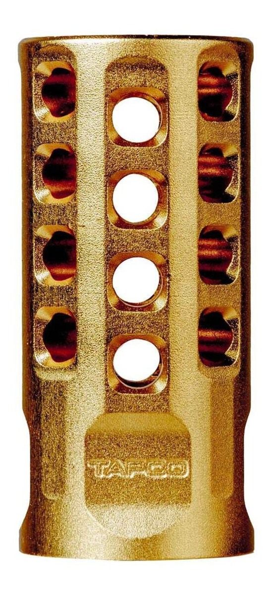Tapco TAP22032 Muzzle Brake Gold Anodized Aluminum 1/2inx28 Threads 2in OAL