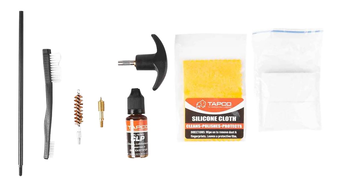 Tapco TAP22080 Handgun Cleaning Kit 38/357/9mm Black