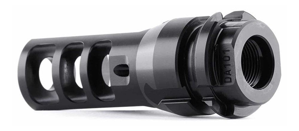 Dead Air Armament DA161 KeyMo Muzzle Brake 5/8in-24 Threads 45 Cal view 5