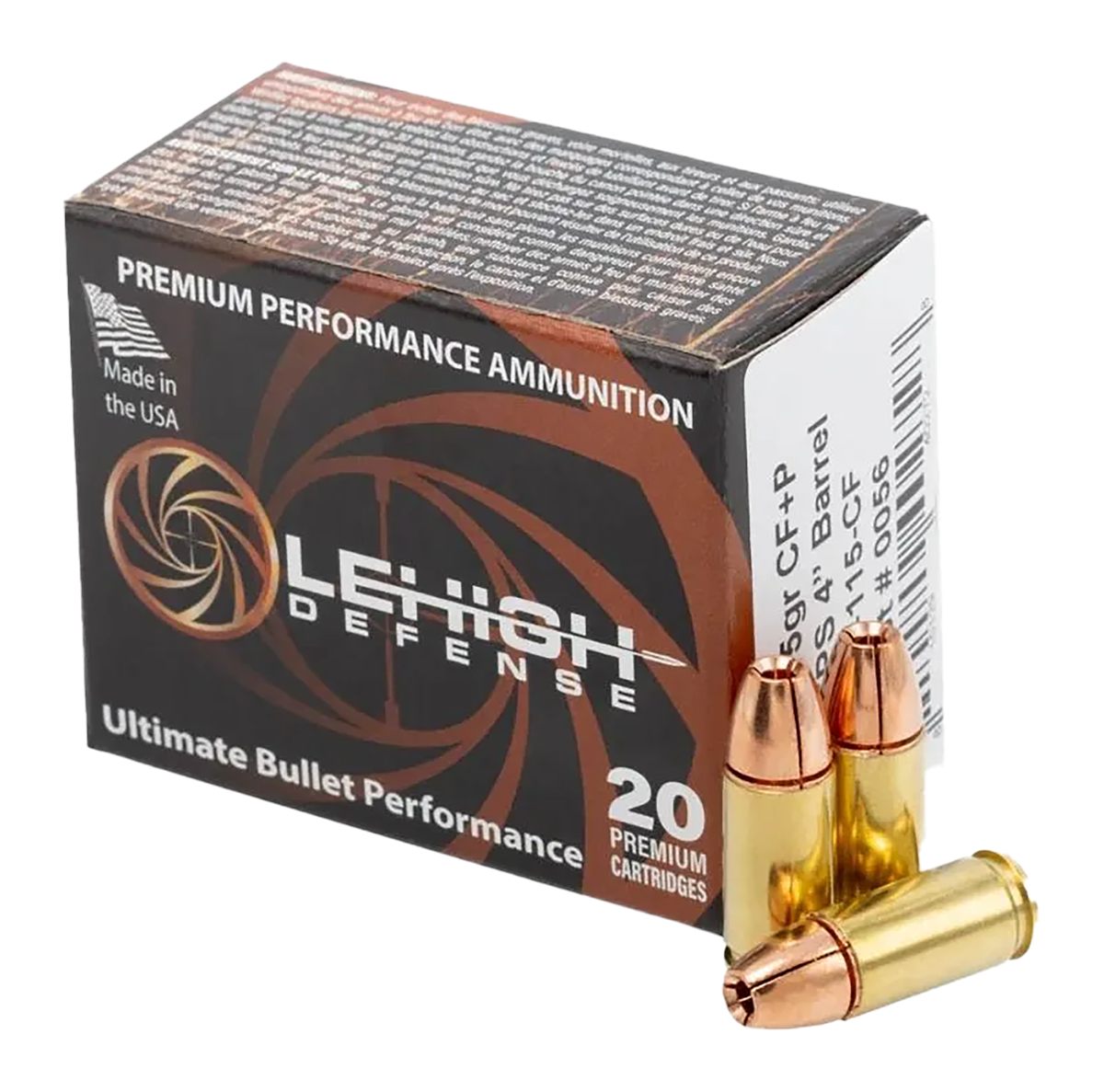 Wilson Combat LA9115CF 9mm 115gr 20 Per Box/10 Case