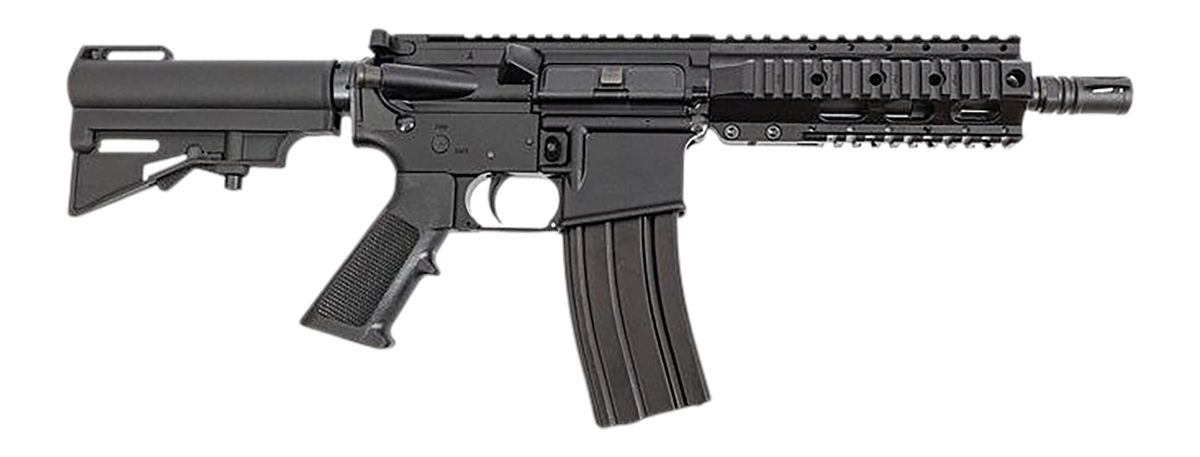 Dpms DP-15 Kitty KAT 300BLK Pistol 7.5in BBL, 6.5in Quad Rail, CAR Brace, 1