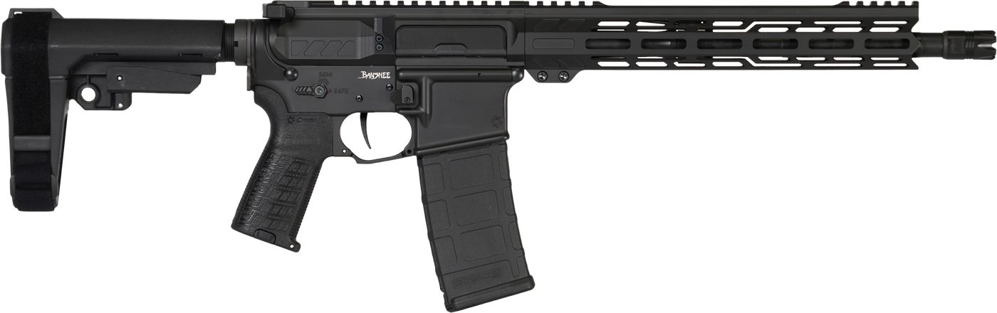 CMMG 30AB20FAB Banshee MK4 300 Blackout 30+1 12.50in Nitride Medium Taper T view 2