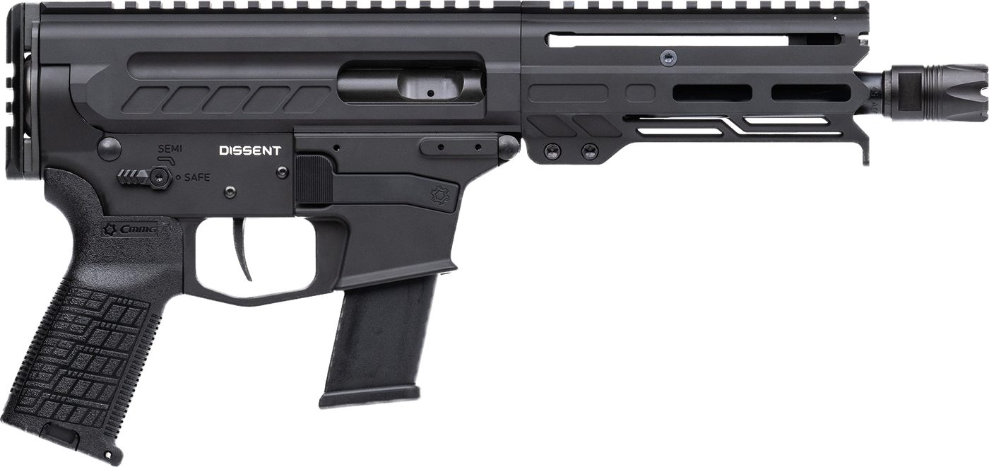 CMMG 45A4C0FAB Dissent MKG 45 ACP 13+1 6.50in Black Nitride Medium Taper Th