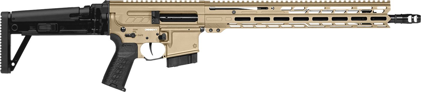 CMMG 28A490FCT Dissent MK4 22 ARC 10+1 16.10in Coyote Tan Cerakote Picatinn