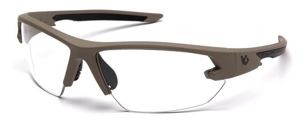 Pyramex Venture Gear Semtex 2.0 Shooting Glasses Tan with Clear Anti-Fog Le view 4