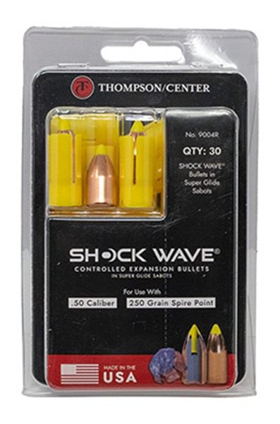 Thompson Center Shock Wave Super Glide Sabots 50 Cal 250gr Spire Point 30/p view 3