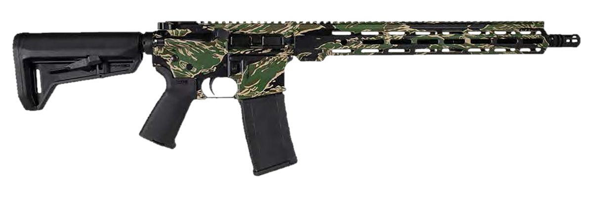 Shark Coast Tactical Tiger Stripe Rifle 5.56mm 30rd Magazine 16in Barrel 15
