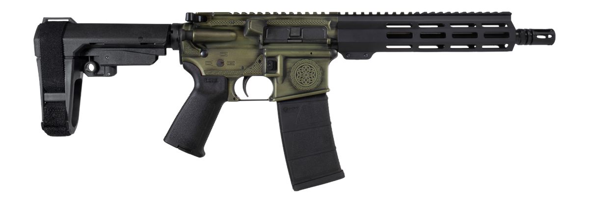 Shark Coast Tactical SCC07350CELT-P Celtic 5.56 NATO 30+1 10.50" Black Nitride Threaded Barrel, Aluminum Receiver w/Picatinny Rail, M-LOK Handguard, Polymer Magpul MOE Grip, Right Hand