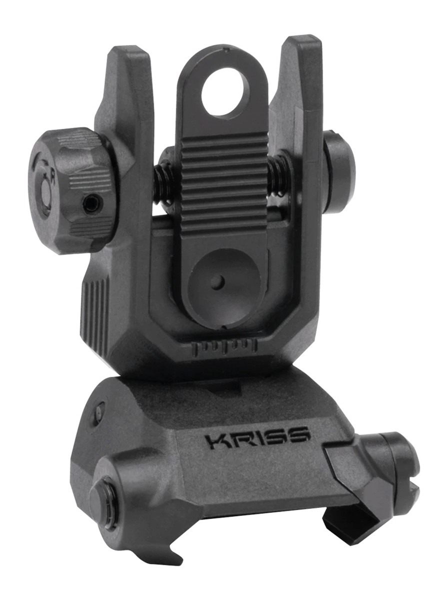 Kriss USA DAPRSBL00 Defiance Rear Flip-Up Black AR-15 Low Profile Polymer view 2