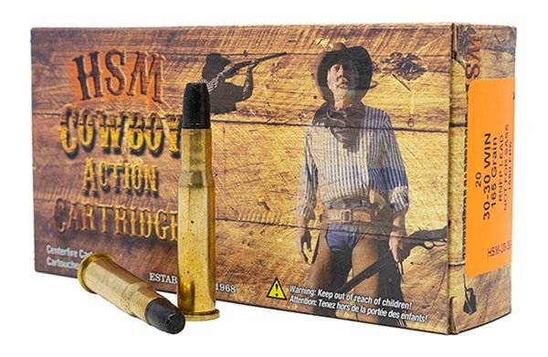 HSM Ammo Cowboy Action Rounds Ammunition.30 Win 165gr. Rnfp 1200fps 20/ct