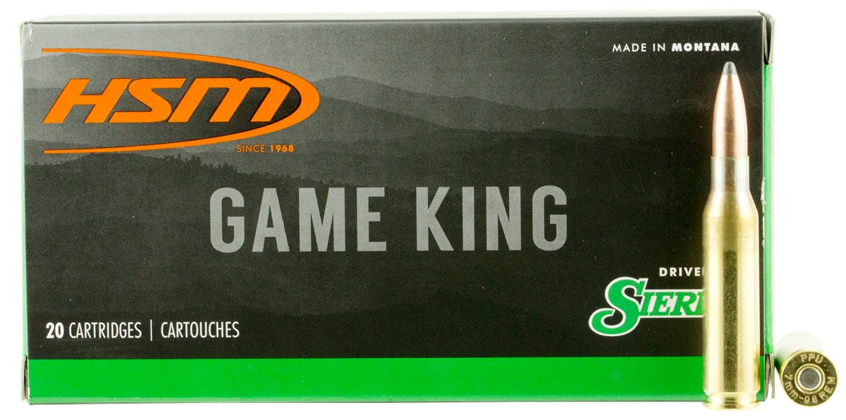 HSM 7MM087N Game King Rem 140 gr Sierra Spitzer Boat Tail 20 Per Box/ 25 Ca